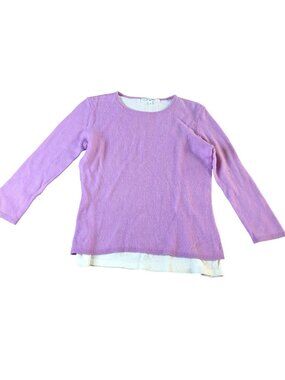 Vertigo Paris Pink Double Layer Womens Stretch Sweater, Size S